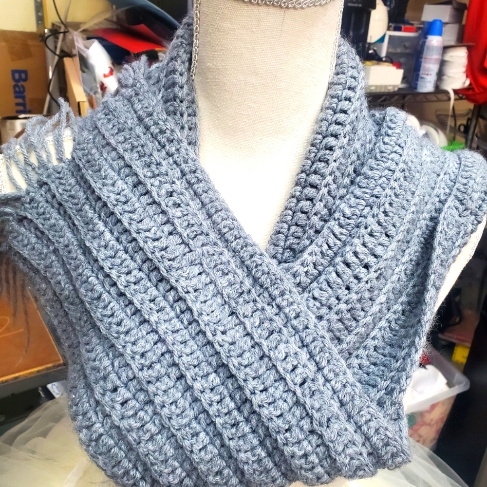 Gray custom made scarf
